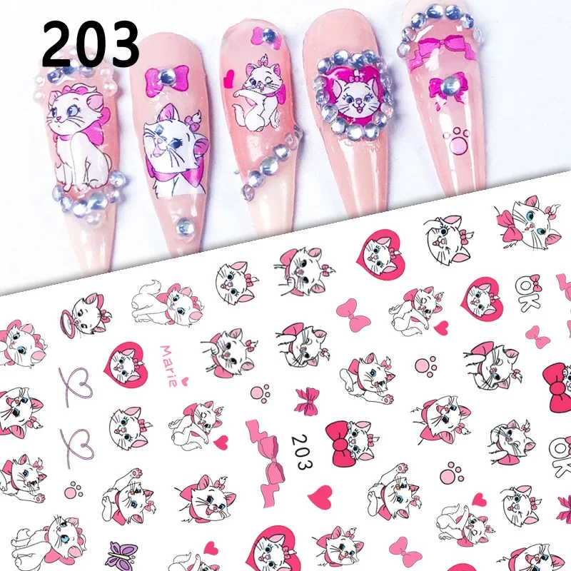 

1PCS New Disney Mickey Stickers For Nails Cartoon Donald Duck Nail Stickers Anime Princess Nail Supplies Stickers Press On Nails