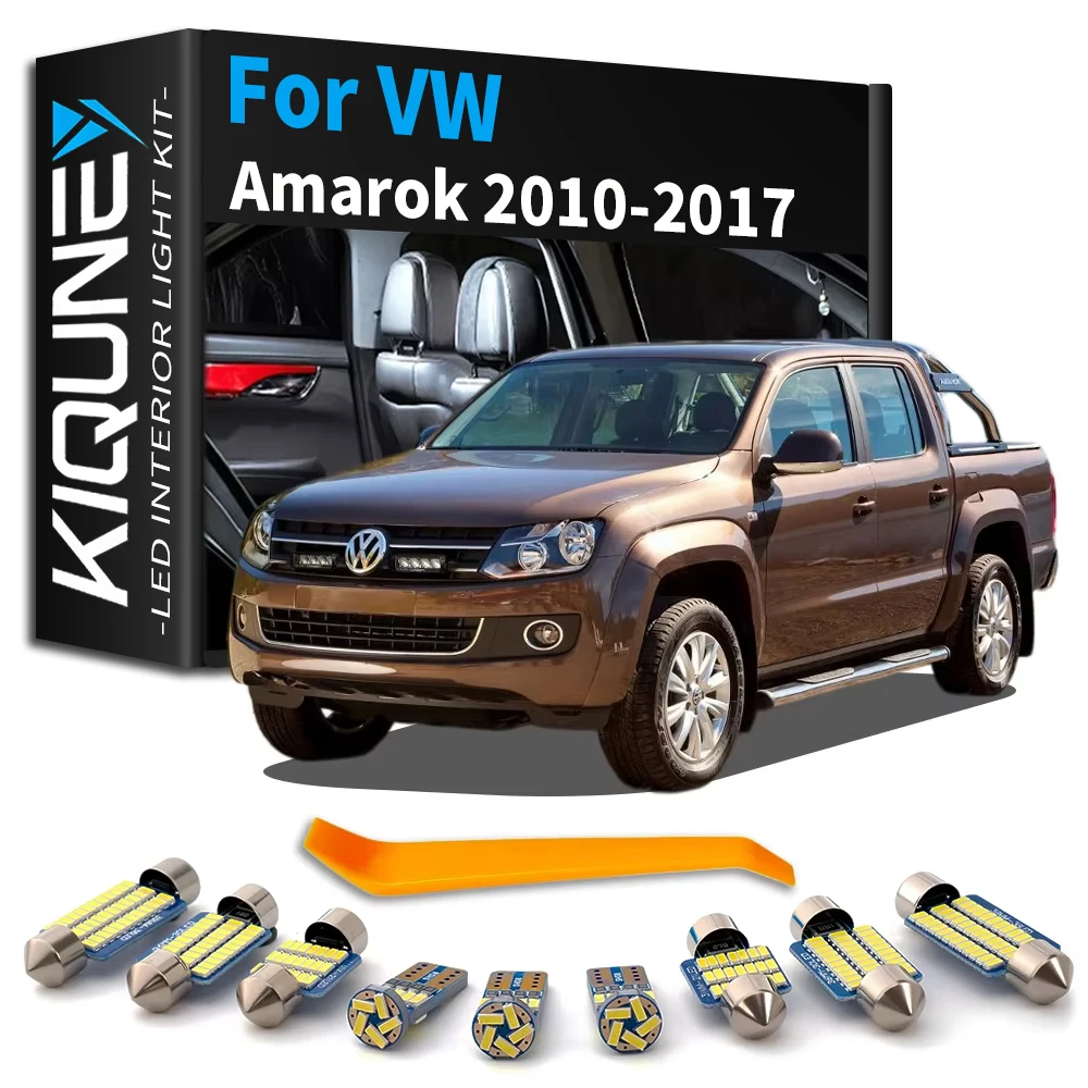 5PCS Interior LED Light Kit Canbus Accessories For Volkswagen VW Amarok Pickup Truck 2010 2011 2012 2013 2014 2015 2016 2017