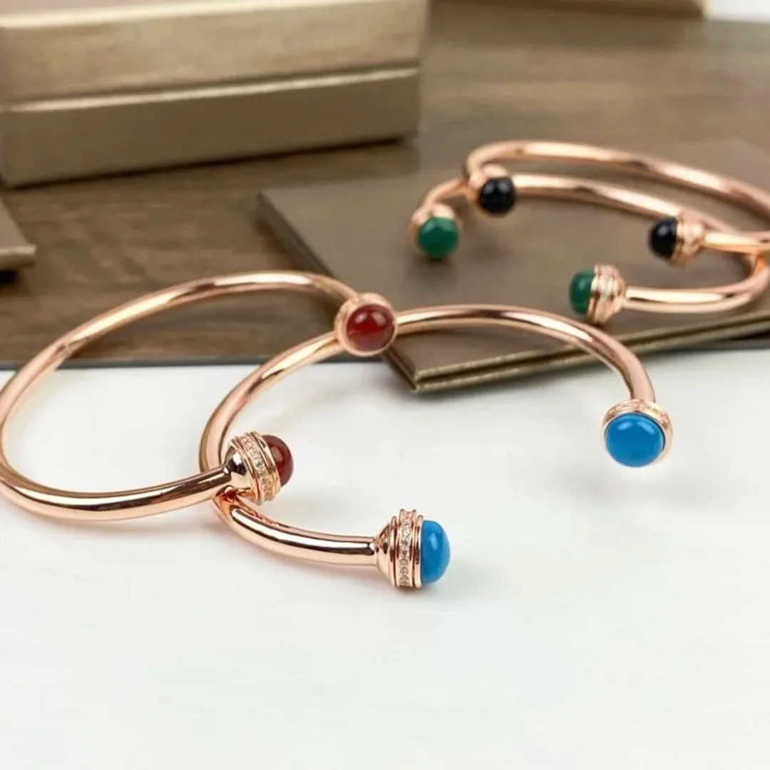 تصميم من الفضة الإسترليني عيار 925 مرصع بسوار نسائي مفتوح الفم، هدية فاخرة وعصرية للارتداء اليومي. #1