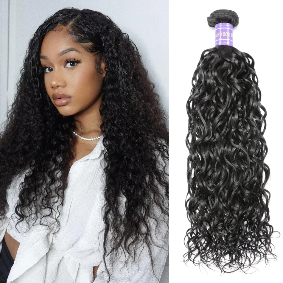 

Unice Hair Brazilian Water Wave Bundles Human Hair on sale free shipping Weaving 1/3/4 Bundles Deal Virgin Hair Extensions