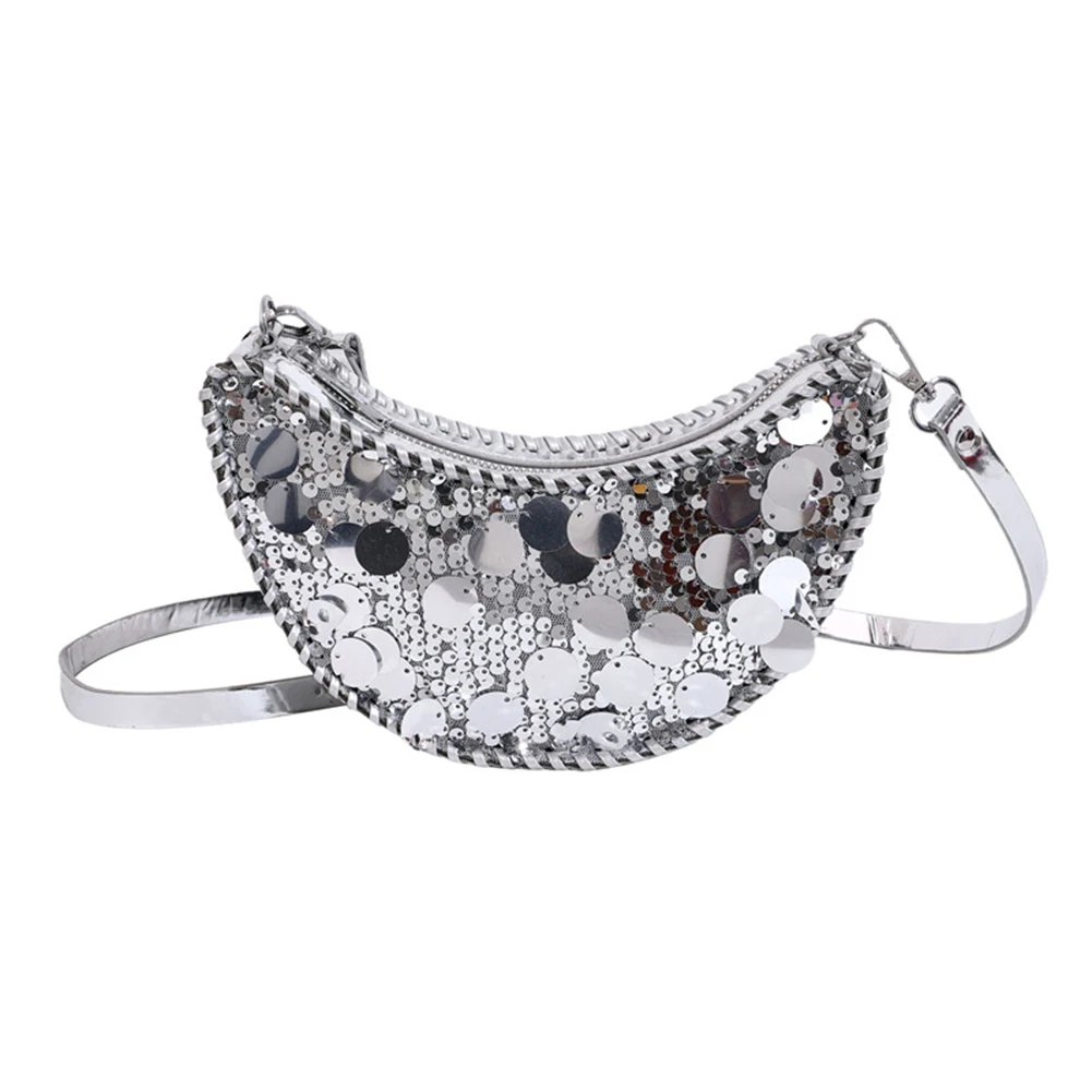 

Glitter Sequin Shoulder Bag Bling Fashion Handbag Sparkly Trendy Crossbody Bag PU Leather for Women Wedding Prom Cocktail Party