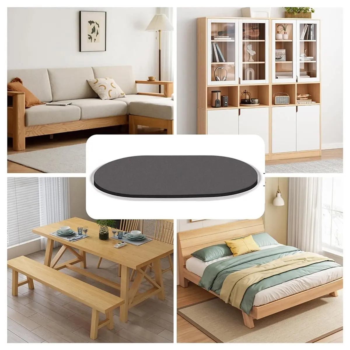 DT35BG Reusable Large Furniture Movers Sliders for Carpet and Hardwood Floors-8 Pack 9-1/2