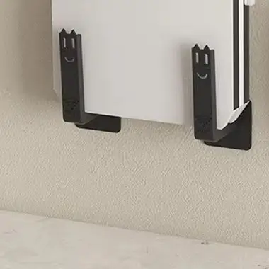 Staffa di supporto per apparecchio a parete da 4 pezzi Supporto di posizionamento Wifi per supporto di archiviazione per router domestico Set-top box per artefatti da parete