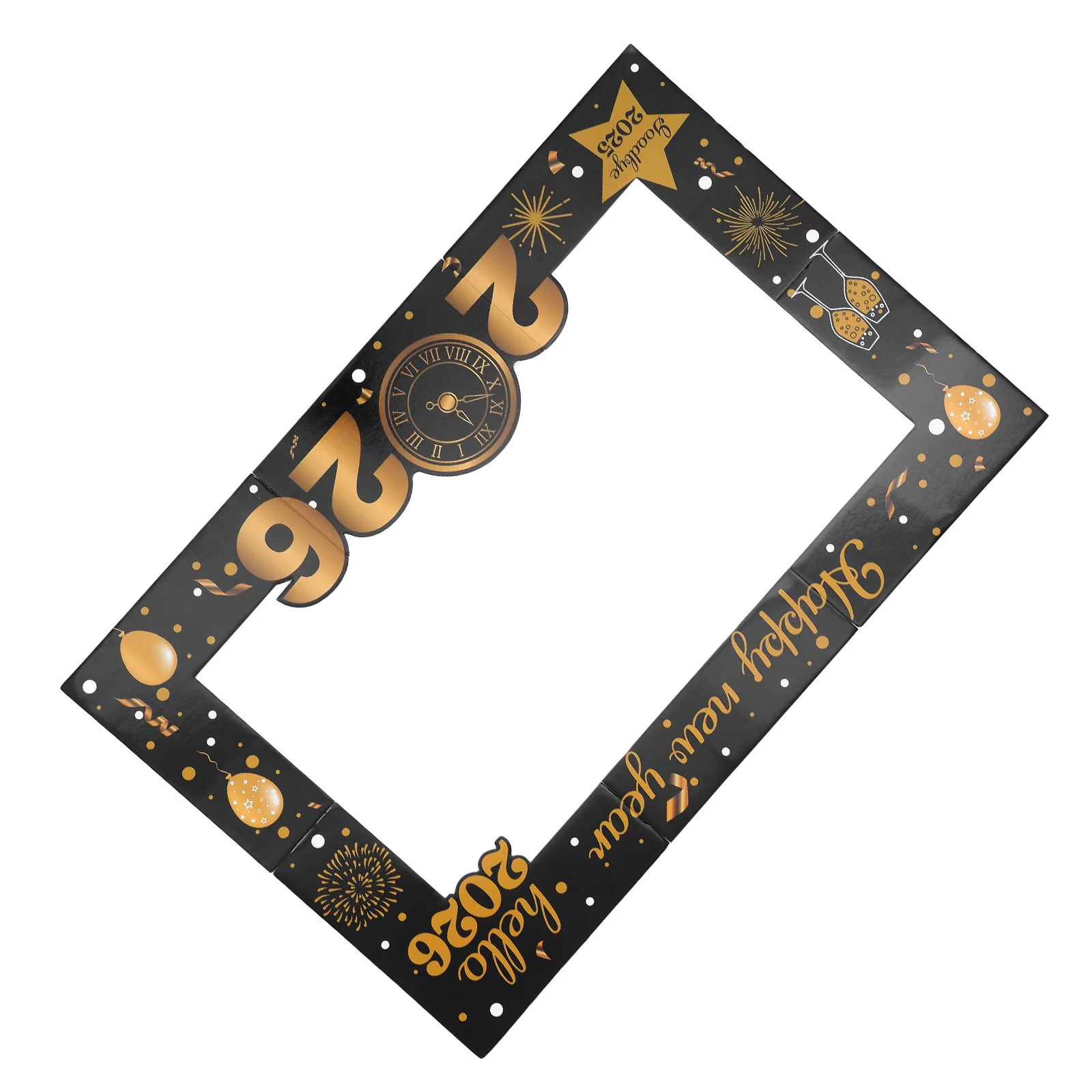 

New Years Party Photo Frame 2026 Sturdy Foam Selfie Props Happy New Year Eve Party Accessories Celebration Photo Booth Frame