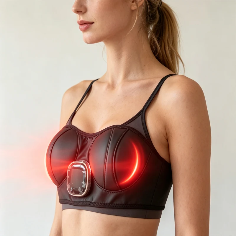 LED Red Light Therapy Bra – Wearable Red Light Therapy Device for the Chest – Portable Red Light Chest Patches for Breast Care