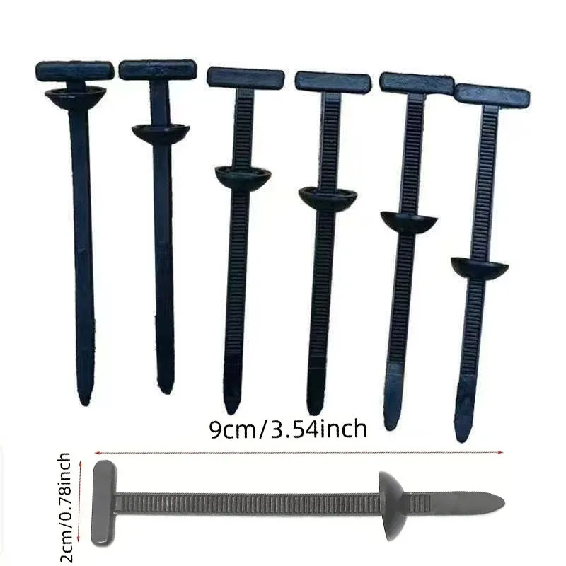 Nylon Universal Cable Tie Buckle-Heavy Duty Zip Ties Holder with Pin & Button Design Plastic Cable Ties Tool Fasteners Car Body