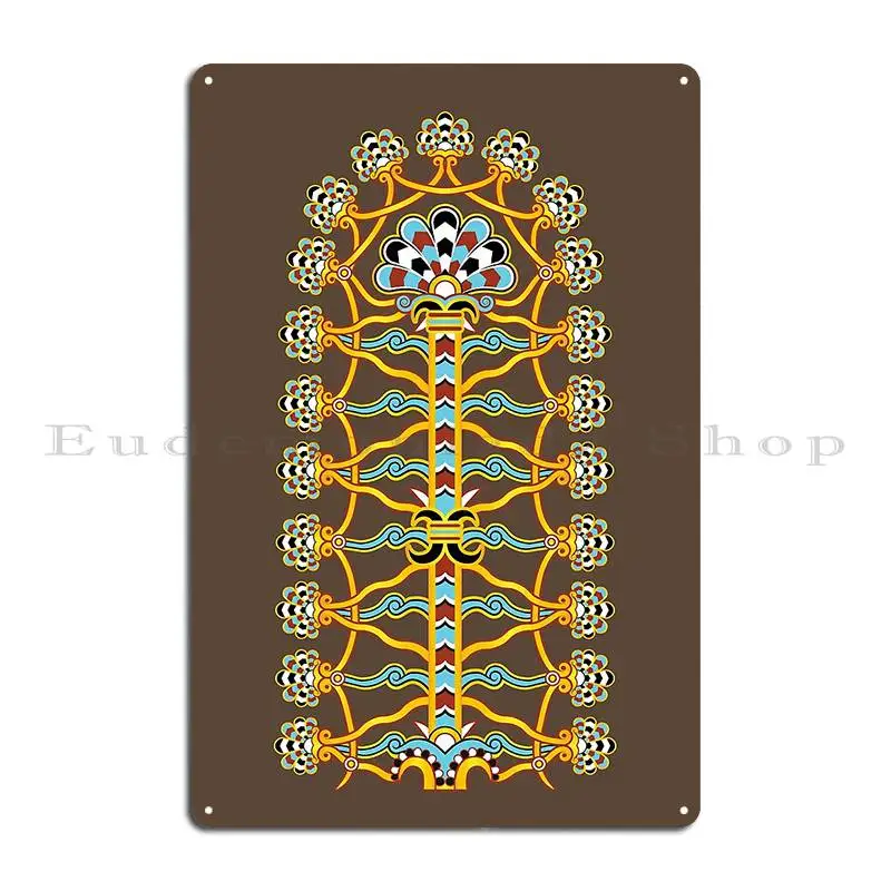 Tree Of Life Anunnaki Metal Plaque Poster Garage Garage Cave Designing Designing Tin Sign Poster