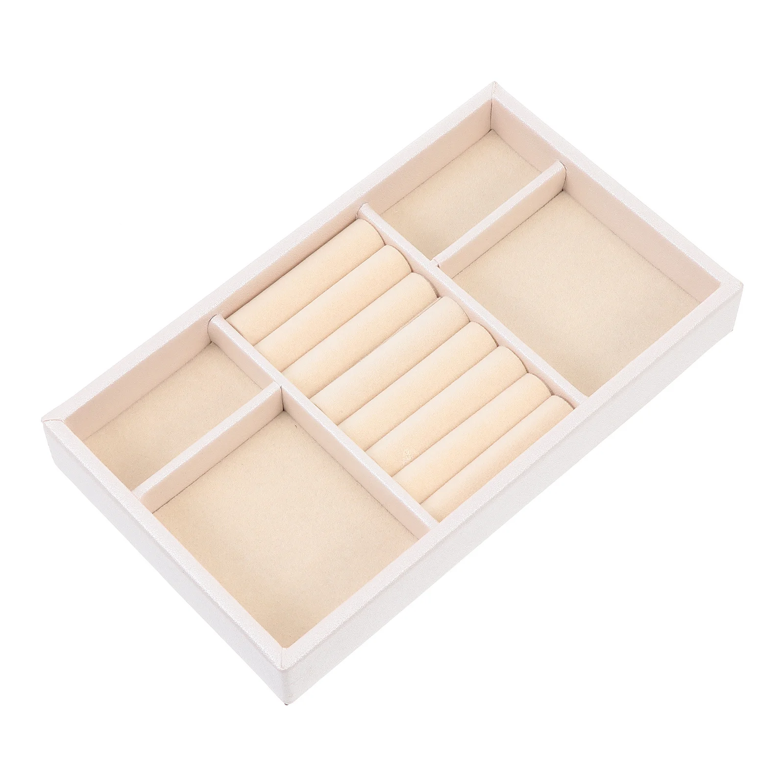 صينية تخزين المجوهرات متعددة الوظائف، منظم أنيق، تصميم من الفلانيل، حماية من الخدش، عرض طاولة الزينة المنزلية #6