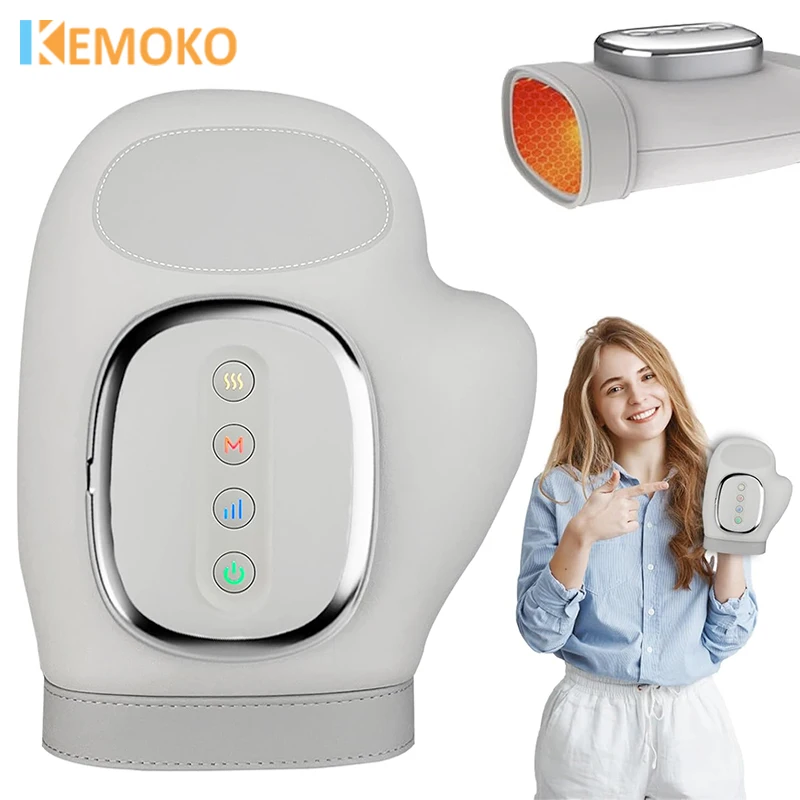 

Electric Hand Massager Airbag Compression Warm Heating Cordless Glove Massager Application for Palm Finger Muscle Relaxation