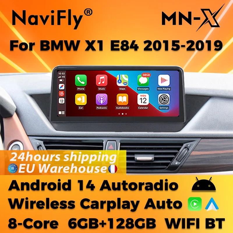 Navifly pour BMW X1 E84 2009-2015 autoradio système Intelligent lecteur multimédia GPS Navigation sans fil Carplay Android Auto