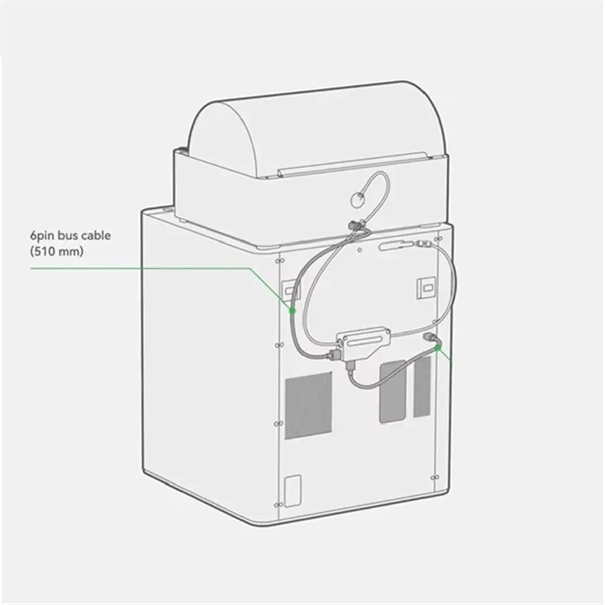 

(A75T) For Bambu Lab 3D Printer 6pin Data Cable Feeding Buffer Connected to AMS [X1/P1 Series Universal]
