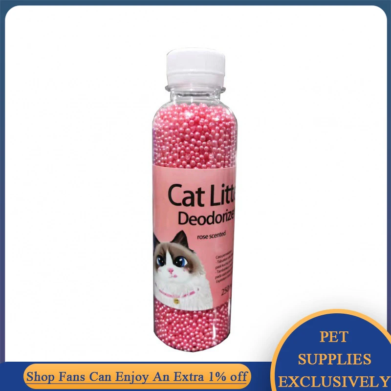 250ml Cat Litter Deodorant Beads for Kitten Toilet Artifact Pet Odor Activated Carbon Absorbs Kitty Sand Stink Cleaning Supplies