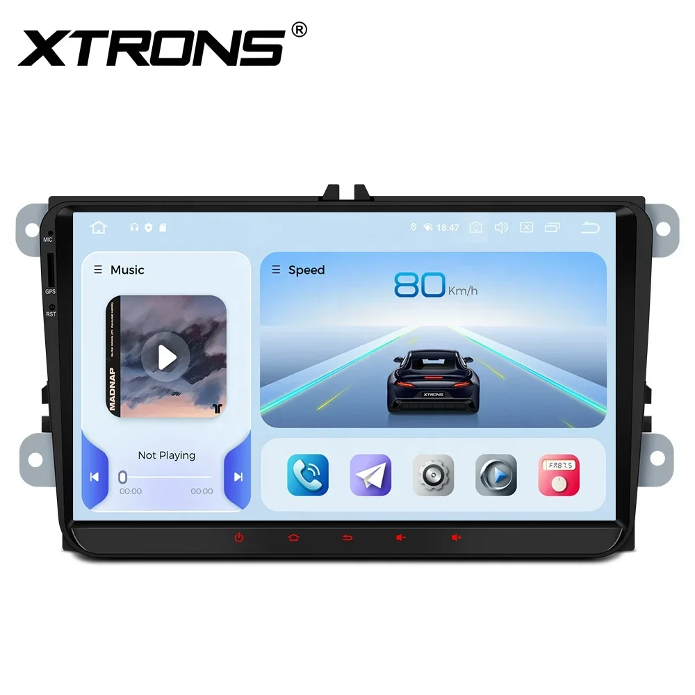 جديد XTRONS 9 بوصة ثماني النواة نظام ملاحة السيارة 4G 8 + 256GB QLED عرض أندرويد 14 مناسب لشركة فولكس فاجن/سكودا/المقعد #1