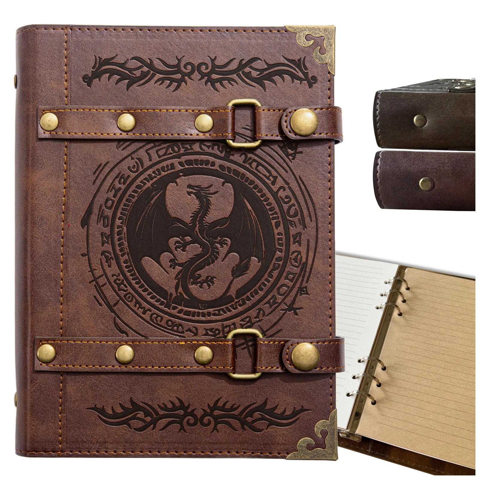 DND Notebook/Journal,Unique 400 Page Refillable 6-rings binder for dungeons and dragons D&D accessories Role Playing Games Gifts