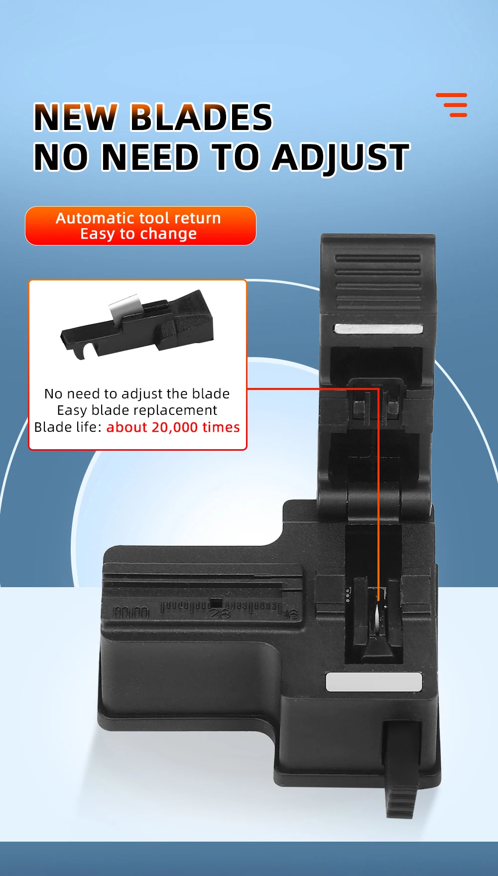 ZoeRax Mini-Glasfaser-Cleaver: Hochpräzises automatisches Werkzeug mit Rückführung für FTTH-Kaltverbindungen – ABS-Faserschneider – Detail 3