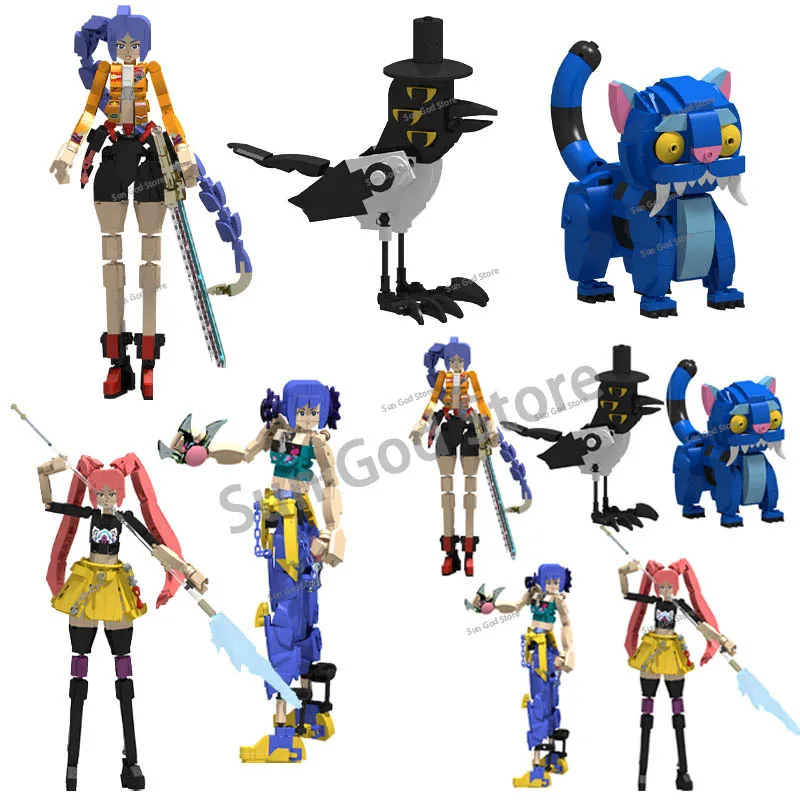 

NEW K-pop Demon Hunters Building Blocks Anime Tiger Rumi Mira Zoey Action Figure Bricks Collection Model Doll Toy For Kids Gift