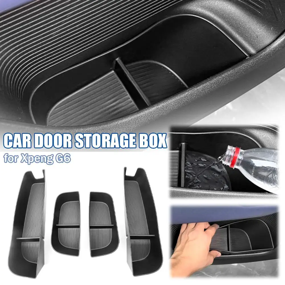 For Xpeng G6 Door Side Storage Box Tpe Front Rear Door Organizer Tidying New Car Handle High-end Box Accessories Storage J9z3