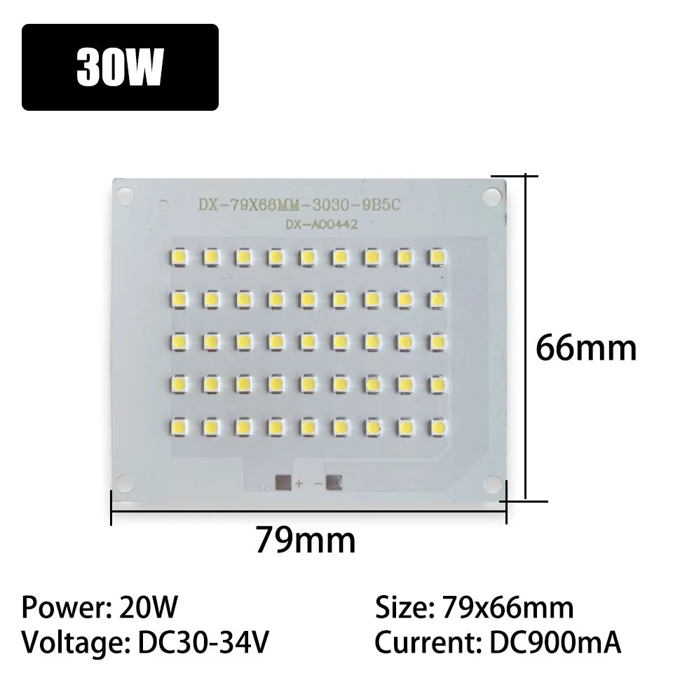 30W 50W LED Light Panel LED Light Source Projection Light Street Light Wick SMD3030 Light Bead White Warm White Light Piece