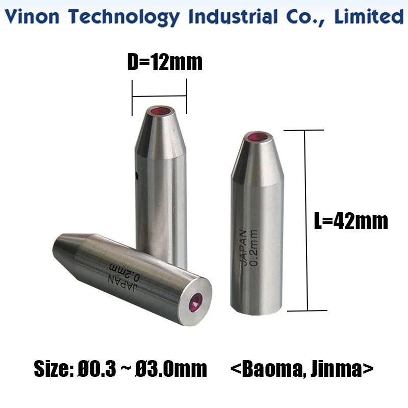 Guia de Perfuração do Tubo para Jinma Baoma Máquina de Perfuração do Furo Ruby Pipe Guide C140d Comprimento 0.33.0 mm 42 mm d