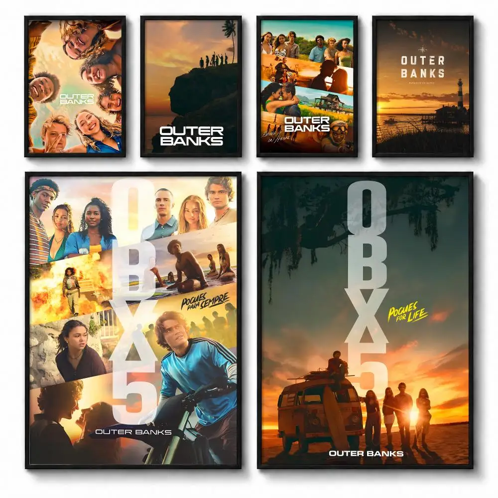 Vintage O-Outer B-Banks TV Series Poster Self-adhesive Art Waterproof Paper Sticker Coffee House Bar Room Wall Decor