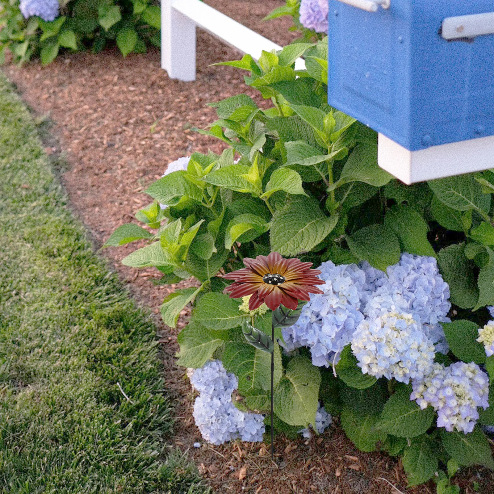 

Artificial Sunflower Garden Stake Iron Metal Flower Decor For Yard Patio Lawn Outdoor Decoration Cute Cartoon Ground