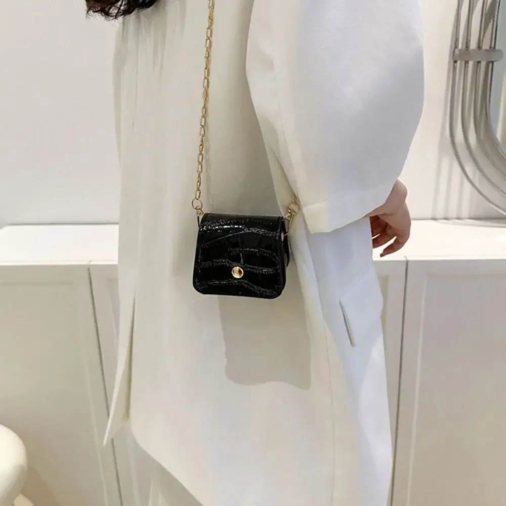 PU Crossbody Bags Cute Mini Versatile Shoulder Bag Chain Simplicity Handbag Women
