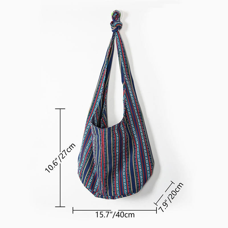 Damen Boho Chic Aztec Tote Bag Ethnic Sling Umhängetasche Schultertasche für Arbeit Reisen Lady Stricken Canvas Gypsy Hippie Bag – Detail 35