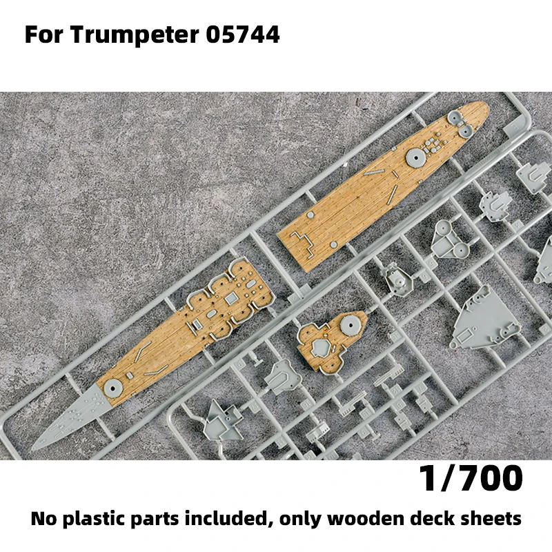 Modell-Upgrade-Teile: Lasergeschnittene Holzdeckplatte mit selbstklebender Ankerkette für TRUMPETER 05326 05744 USS 36/35 1/350 1/700 – Detail 1