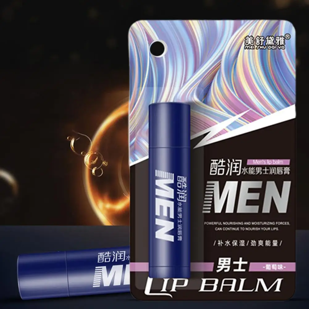 

4-Flavor Men's Moisturizing Lip Balm, Moisturizing Anti-Cracking, Non-Drying, Maintaining And And Anti-Drying Lips H9I2