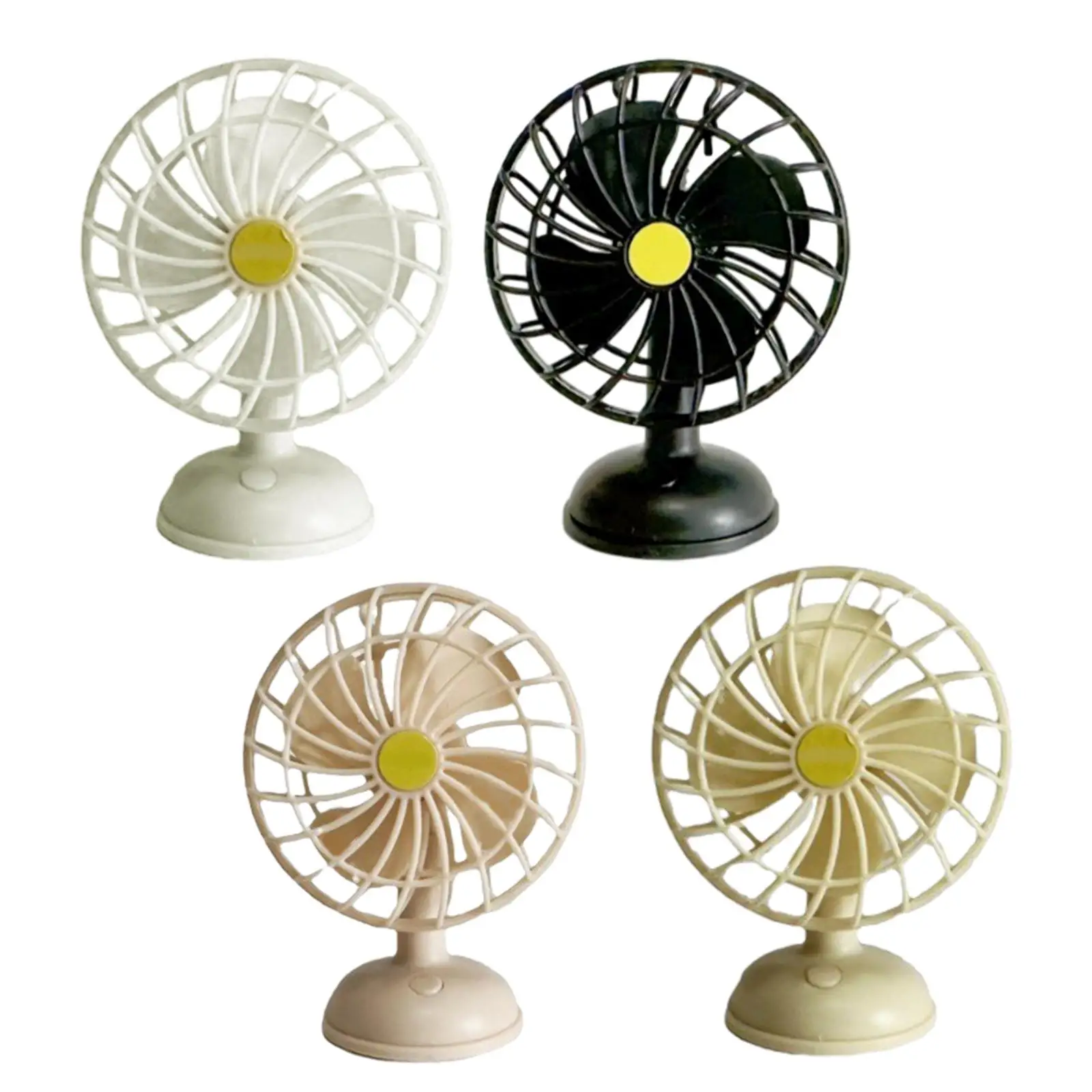 

1:12 Dollhouse Miniature Electric Fan Mini Tabletop Fan Accessory Modern Life