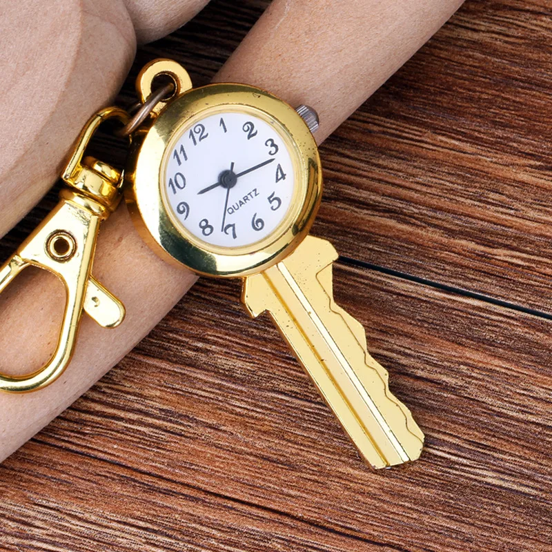Fashion Gold Key  Pocket Watch Exquisite lovely Children\'s  Pocket Pendant Quartz  Pocket Watch accessory for Men\'s Women\'s  Clo