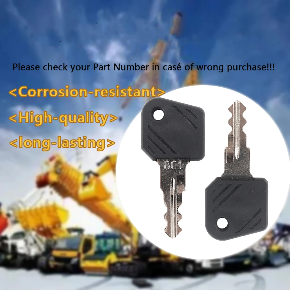 1/5/10/30/50PCS  801 Key For Linde Forklift Lift Truck 0009730419 0009701304 Ignition Switch Key Internal Combustion Truck Key