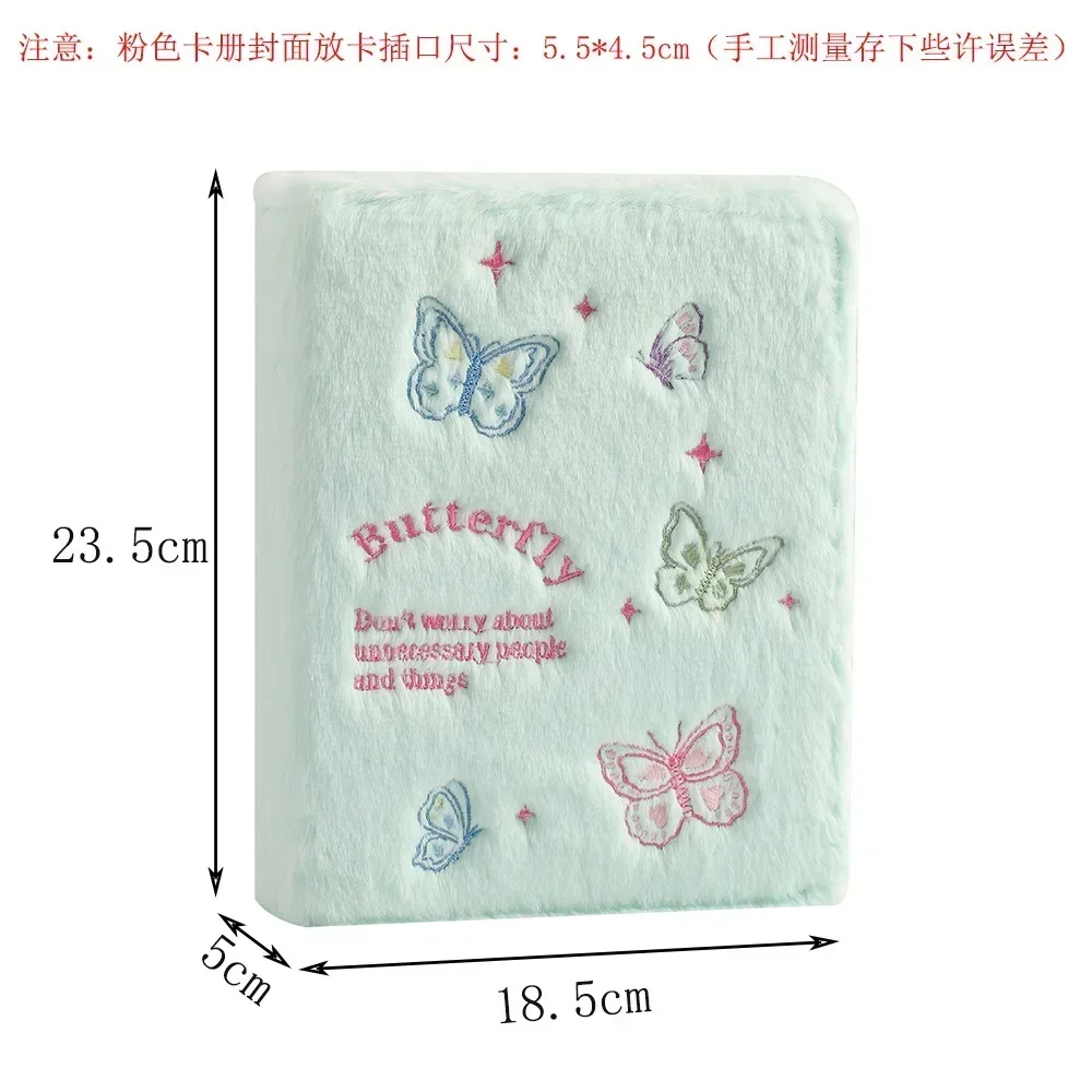 Ins 4 Palace Grid Storage Album 10pcs Inner Page Korean Plush Butterfly Binder  Album Polaroid Star Chasing Card Album