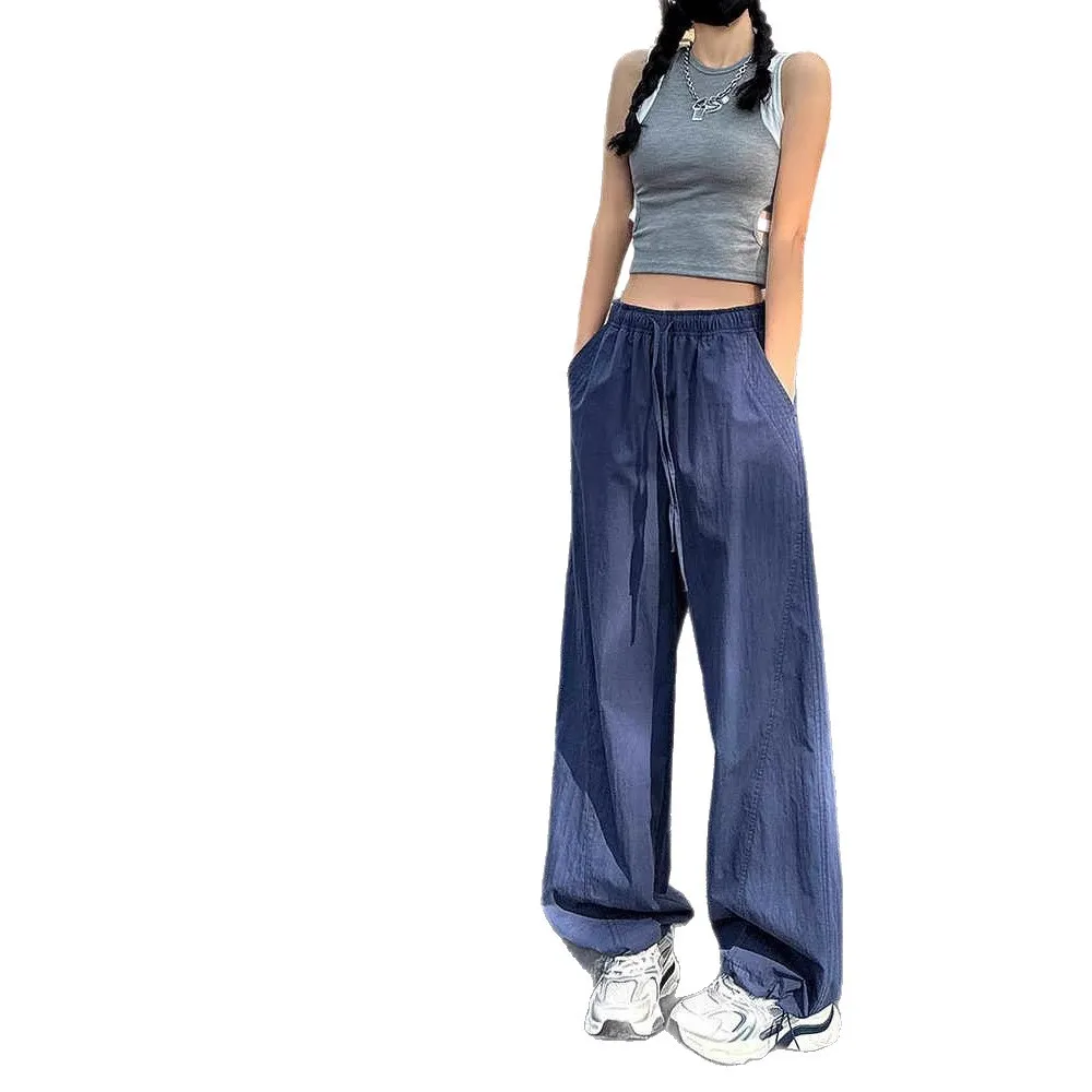 بنطال رياضي نسائي صيفي فضفاض واسع الساق، وزرة سريعة الجفاف #3