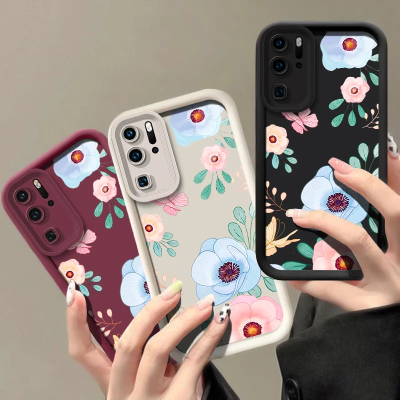 حافظة لهاتف هواوي P50 Pro P Smart Pro Y9 Prime 2019 Y7A Y9S P40 Lite 5G P30 P20 غطاء من البولي يوريثان الحراري غير اللامع