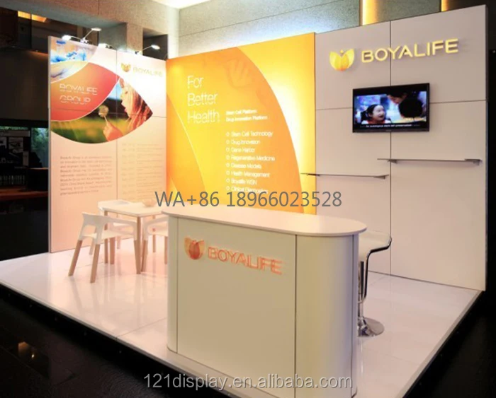 Stand per cabina espositiva modulare riutilizzabile 3x6 in alluminio