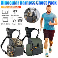 Binocular Harness Chest Pack With Rangefinder Waterproof Adjustable Pouch Bino Harness With Rain Cover For Outdoor Hunting Hikin
