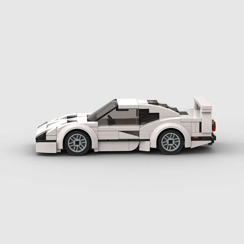 Compatible with Lego small particles red racing car moc children's toys DIY building block MOC puzzle technology wholesale