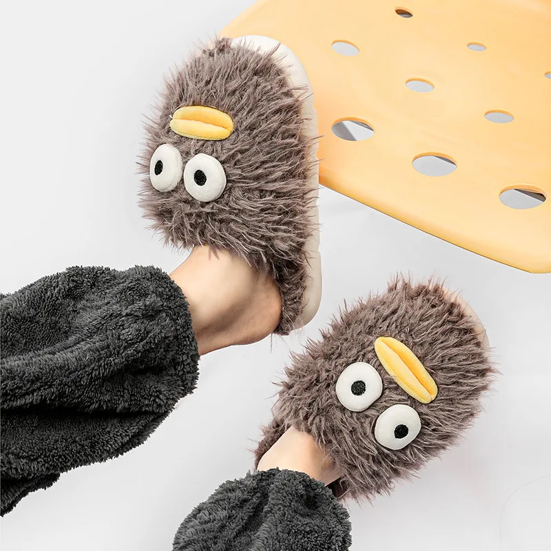 Fluffy Slippers Women House Cute Funny Cartoon Designer Shoes Girls Casual Platform Slipper Fashion Winter Warm Footwear Indoor