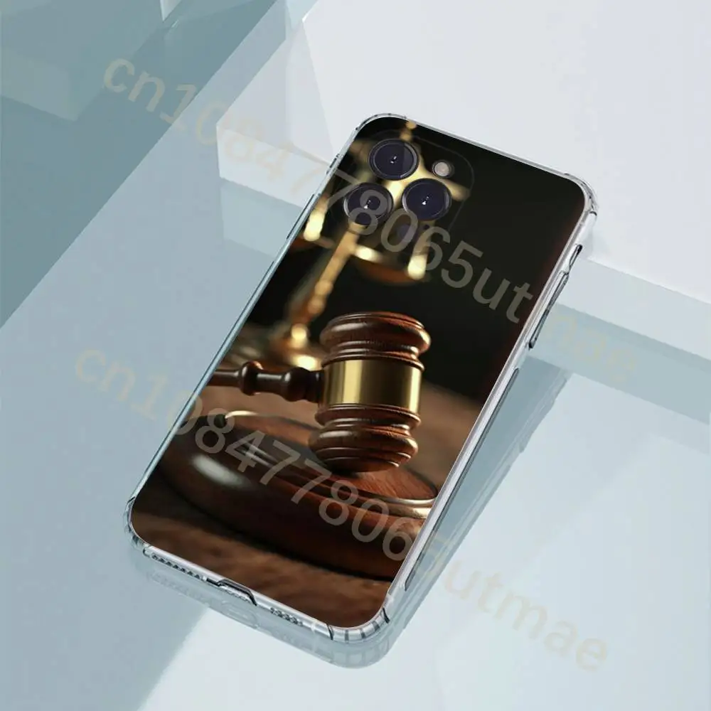 Law Judge Justice Lawyer Phone Case For iPhone17,16,15,14,13,12,11,Pro,Xs,Max,Mini,Plus Antislip Shockproof Hard