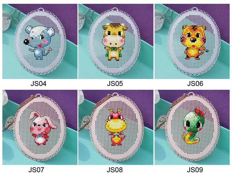 Chinese Zodiac Craft Stich Cross Stitch Bookmark Metal Silver Golden Needlework Embroidery Crafts Counted Cross-Stitching Kit
