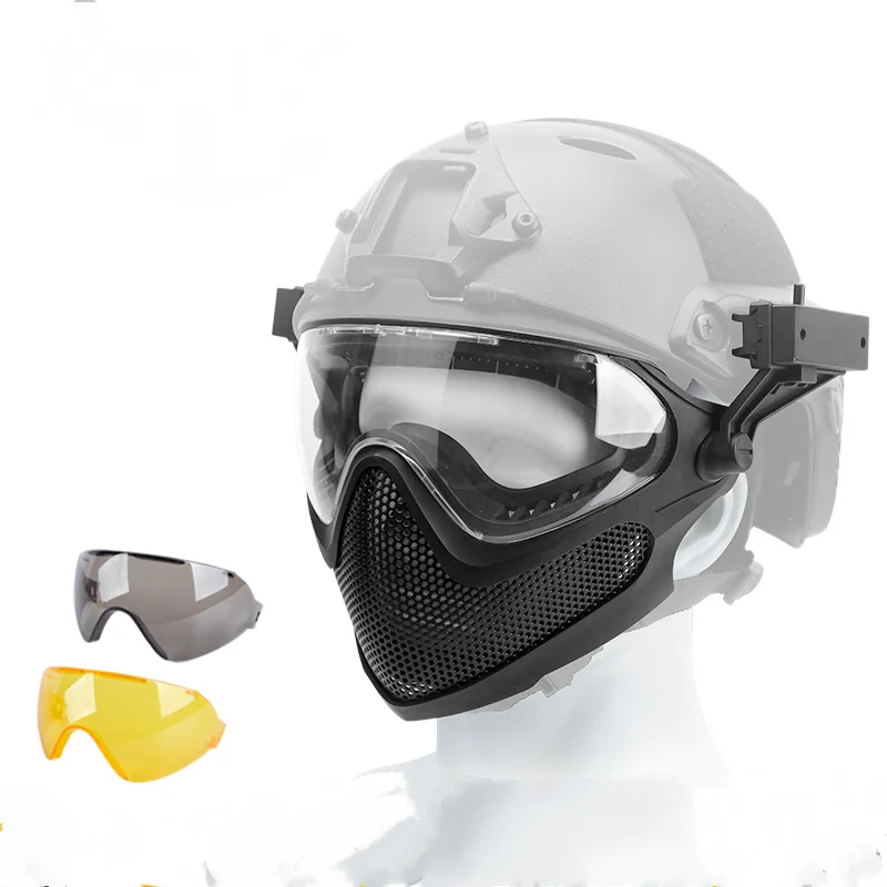 WoSporT WST Navigator Mask Dual Mode Tactical Gear Steel Mesh Mask Goggle Mask