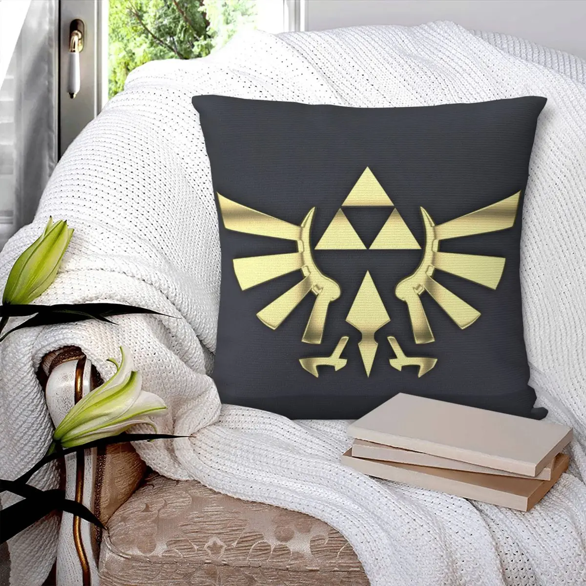 The Legend Of Zeldas Square Pillowcase Pillow Cover Polyester Cushion Decor Comfort Throw Pillow for Home Living Room