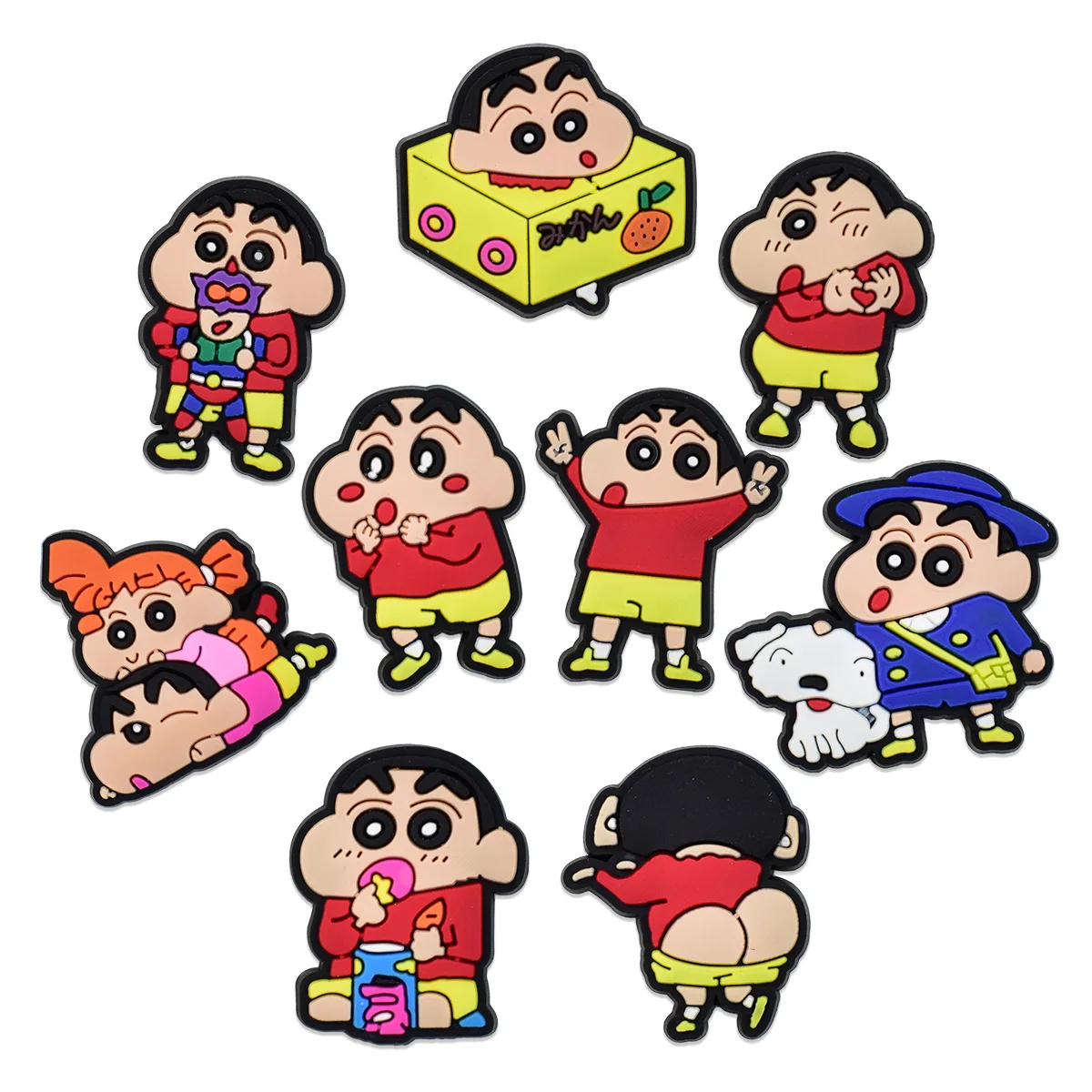 New Creative  Anime Style Little Boy soft PVC detachable shoe charms DIY decorative pins for hole clogs footwear accessories