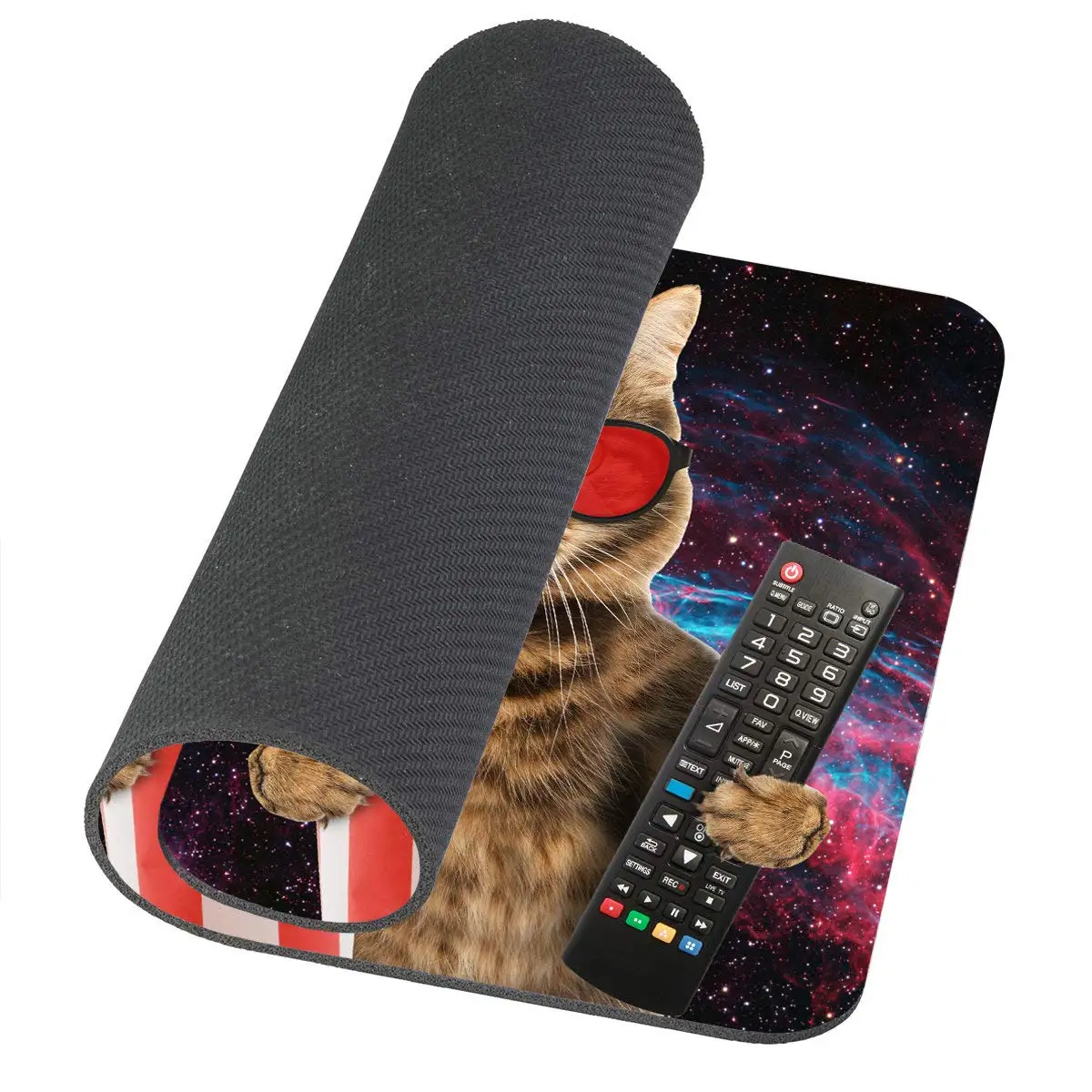 Hot-Selling Funny Space Cats Printing Mouse Pads Comfortable Gaming Mousepad Mouse Mat Keyboard Mats Desk Pad 30x25cm