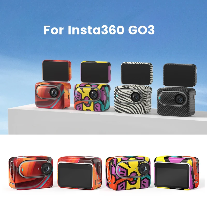 aMagisn For Insta360 GO3 GO 3 Fashion Body Stickers Protective Film Sports Camera Accessories