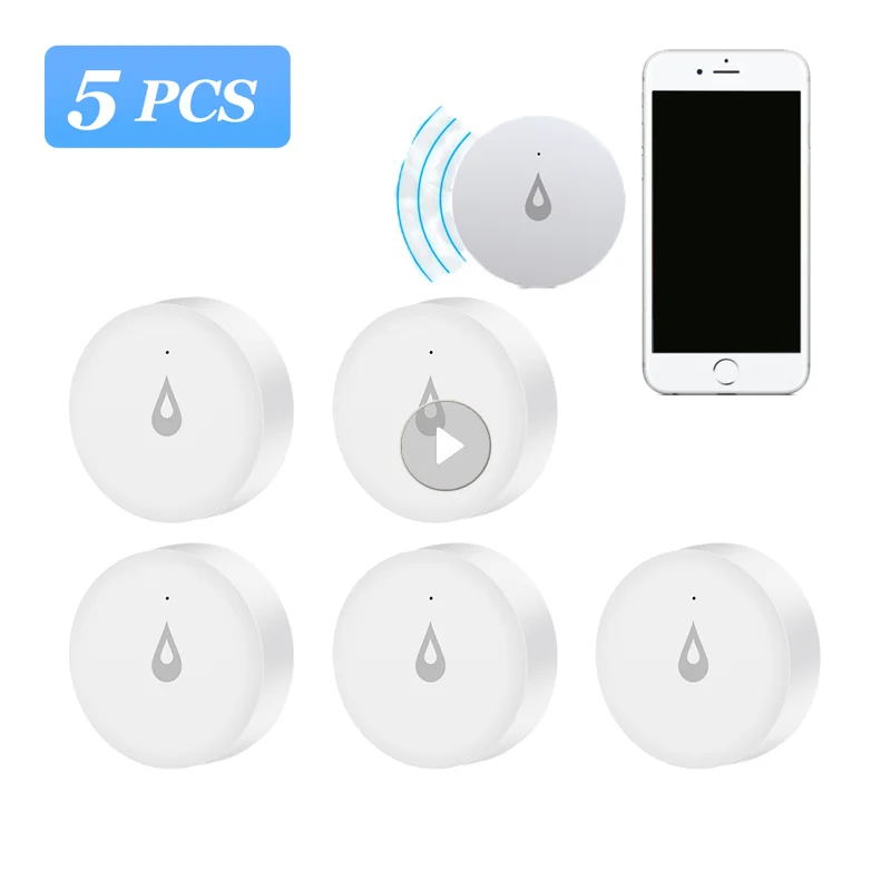 

Flood Sensor Zigbee Smart Home Zigbee Gateway Need Water Leak Detector Smart Life Linkage Alarm Water Tank Full Linkage Alarm