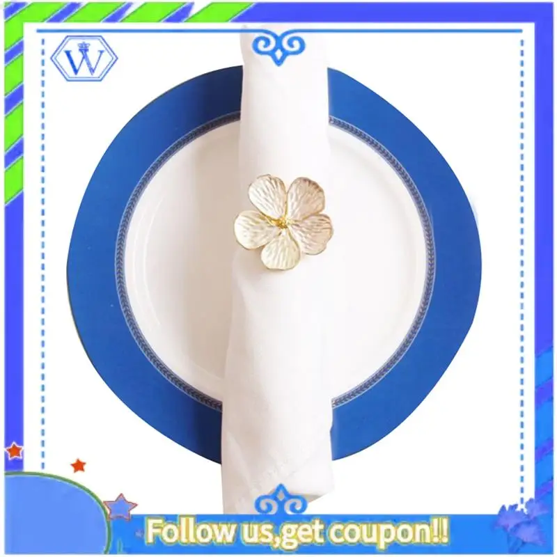 

A55P-18 Pcs Flower Napkin Buckle Napkin Ring Napkin Ring, Used For Wedding, Festival, Banquet, Daily Party Decoration