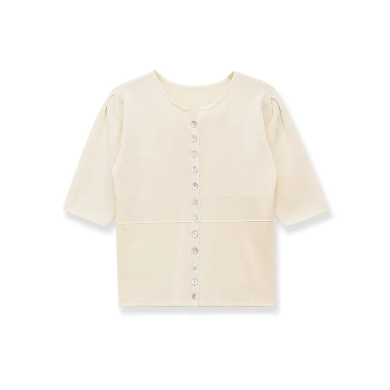 

Summer Women's Knitted Cardigan Jacket Tops 2026 New Fashion Short Sleeved Casual Sweater Top Elegant Women's Clothing