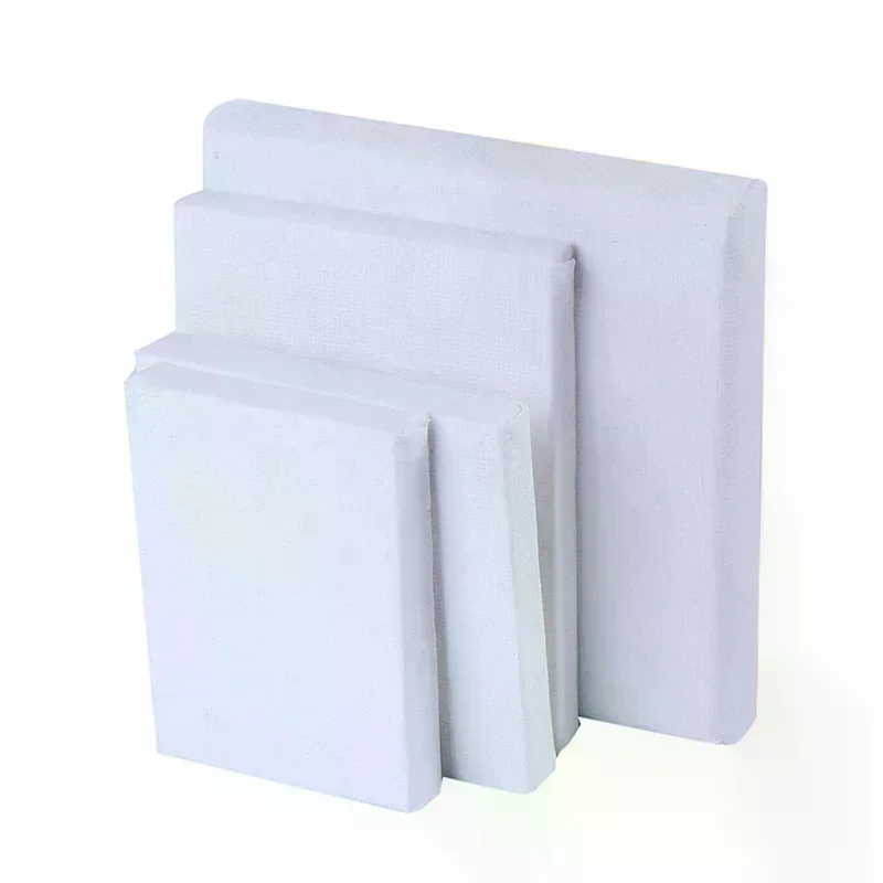 Blank White Mini Stretched Artist Canvas Art Board Model Funiture Accessories For Doll House Decor Kids Pretend Play Toys Gift